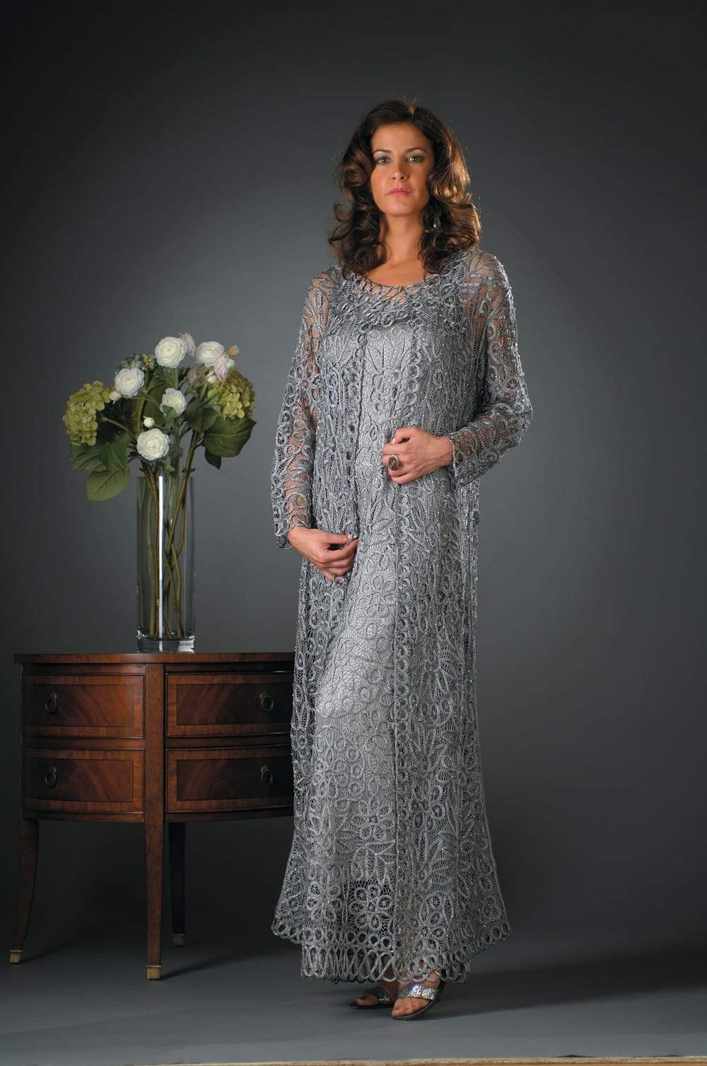 Soulmates - C126 Signature Beaded Handmade Crochet Lace Duster Mother of the Bride Dresses