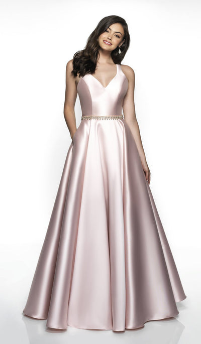 Blush by Alexia Designs - C2056 Bead Embellished A-Line Gown In Pink