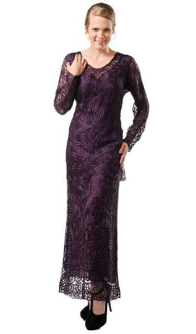 Soulmates - 2pc Crochet Lace Tunic Skirt C46162 In Purple