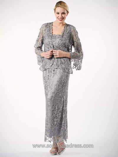 Soulmates - C710 Quarter Bell-Sleeve Jacket Three Piece Skirt Set Mother of the Bride Dresses