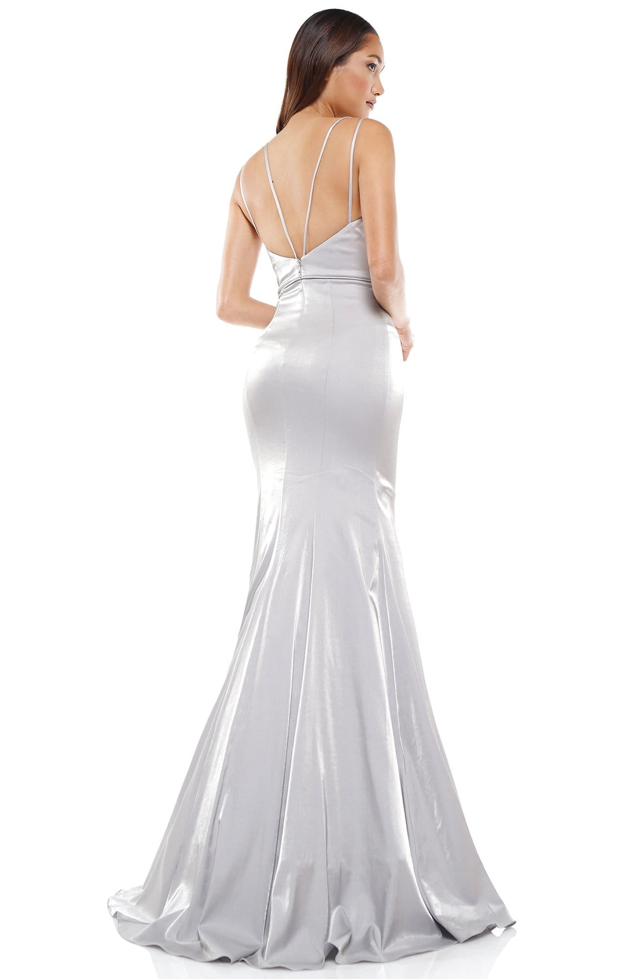 Glow Dress - G926 Sleeveless Double Strap Satin Mermaid Gown Prom Dresses