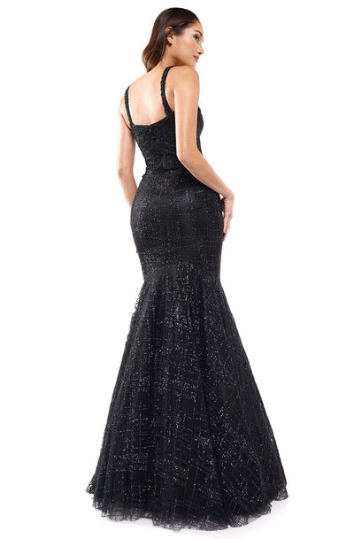 Glow Dress - G934 Sequined Semi-Sweetheart Trumpet Dress Evening Dresses