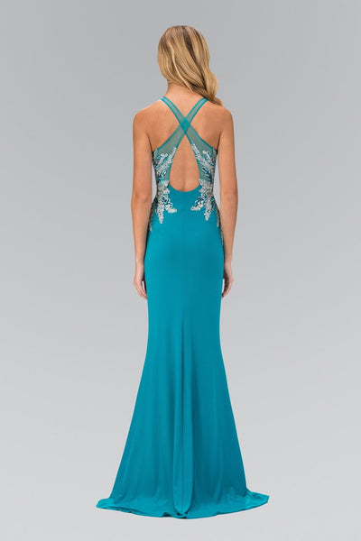 Elizabeth K - GL1387 Jewel Neckline Sequin Embellished Gown Special Occasion Dress