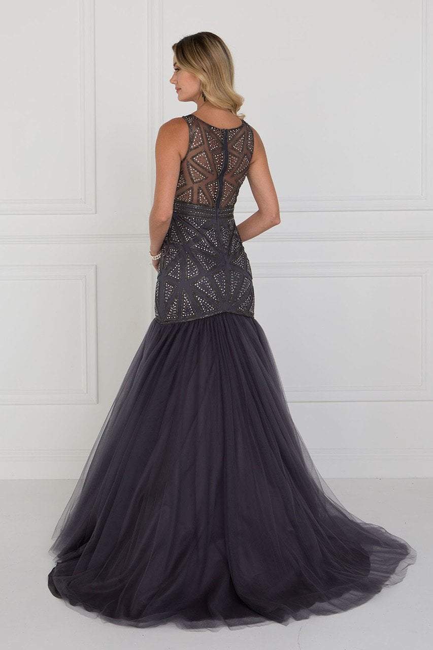 Elizabeth K - GL1510 Sleeveless Fitted Tulle Trumpet Gown Special Occasion Dress