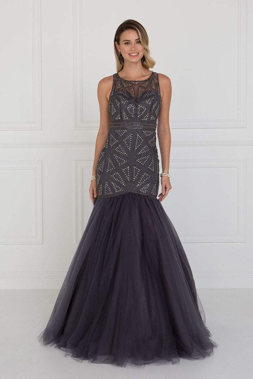 Elizabeth K - GL1510 Sleeveless Fitted Tulle Trumpet Gown Special Occasion Dress