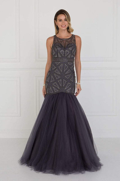 Elizabeth K - GL1510 Sleeveless Fitted Tulle Trumpet Gown Special Occasion Dress
