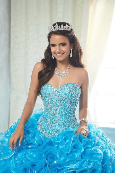 Quinceanera Collection - Studded Ruffle Organza Ballgown 26850SC