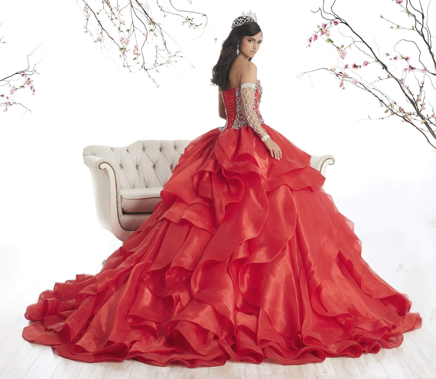 Quinceanera Collection - 26867 Beaded Sweetheart Ruffled Ballgown Special Occasion Dress