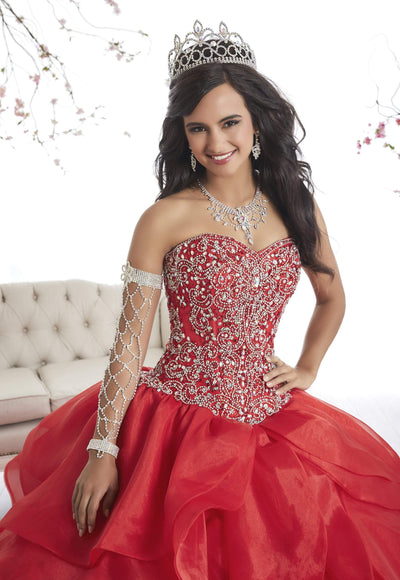 Quinceanera Collection - 26867 Beaded Sweetheart Ruffled Ballgown Special Occasion Dress