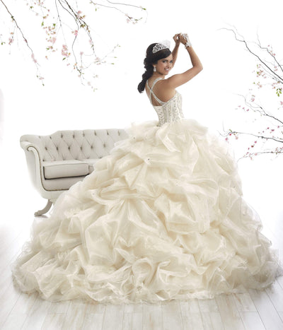 Quinceanera Collection - 26868 Beaded Lace Sweetheart Ballgown Special Occasion Dress
