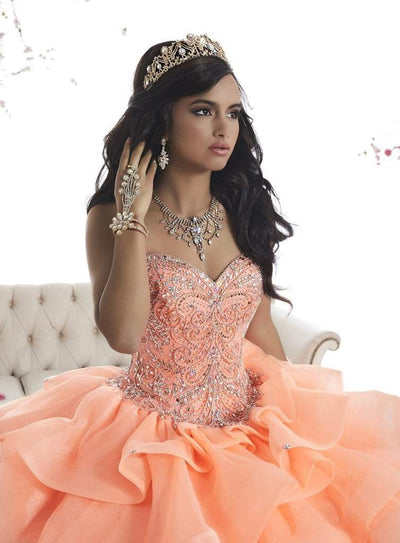 Quinceanera Collection - 26872 Beaded Strapless Ruffled Ballgown Special Occasion Dress