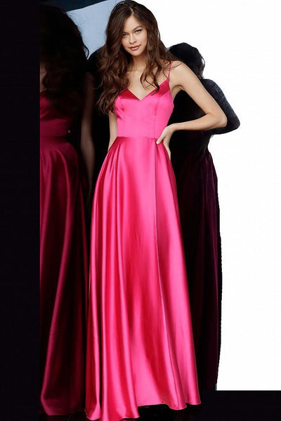Jovani - JVN1710 Sleeveless V-neck A-line Dress Prom Dresses