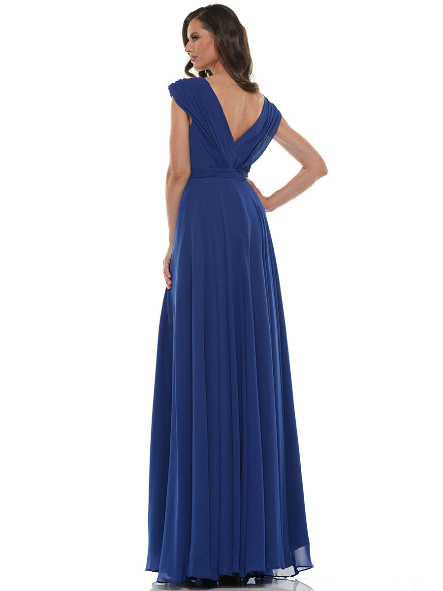 Marsoni by Colors - M251 V-Neck Ruched A-Line Dress