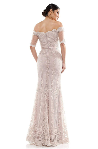 Marsoni by Colors - M282 Embroidered Off-Shoulder Trumpet Dress Mother of the Bride Dresses