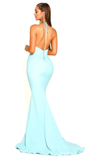 Portia and Scarlett - PS1911 Halter Cowl Neckline Mermaid Gown Prom Dresses