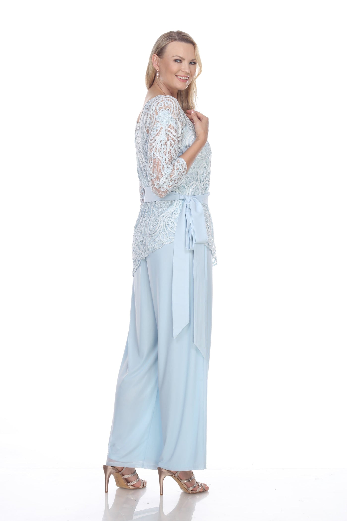 Soulmates - 1604 Soutache Asymmetrical Tunic Pants Set Mother of the Bride Dresses