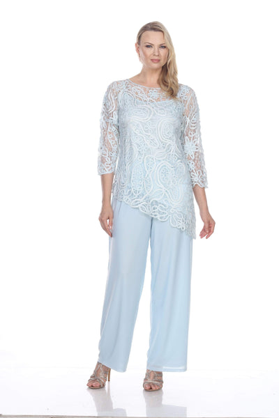 Soulmates - 1604 Soutache Asymmetrical Tunic Pants Set Mother of the Bride Dresses