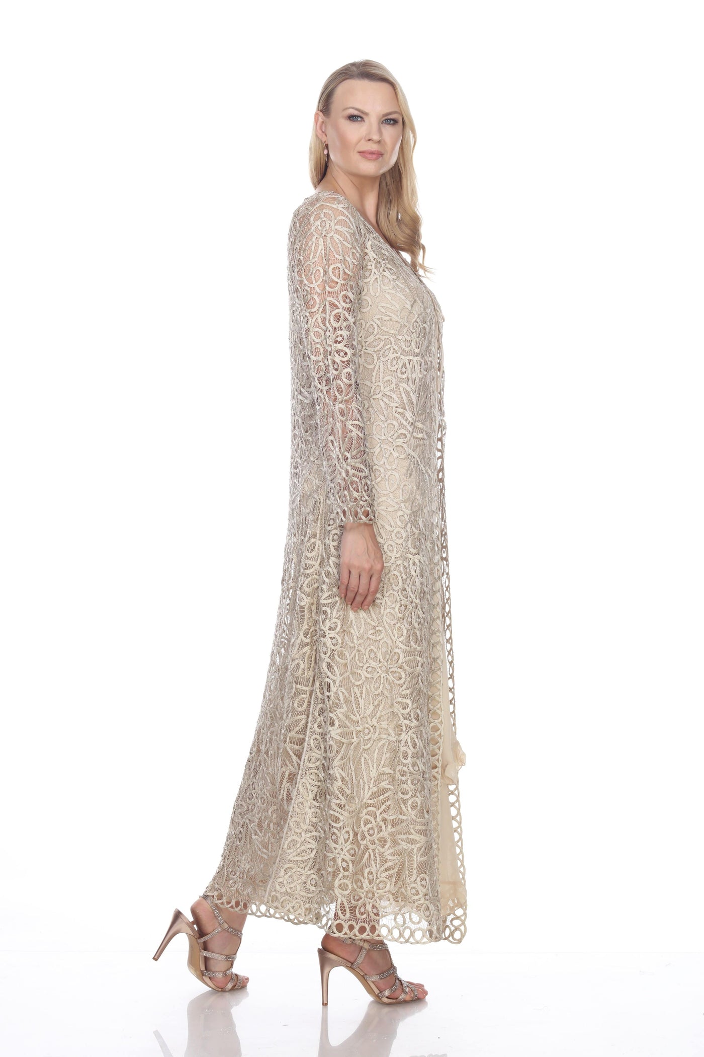 Soulmates - C126 Signature Beaded Handmade Crochet Lace Duster Mother of the Bride Dresses