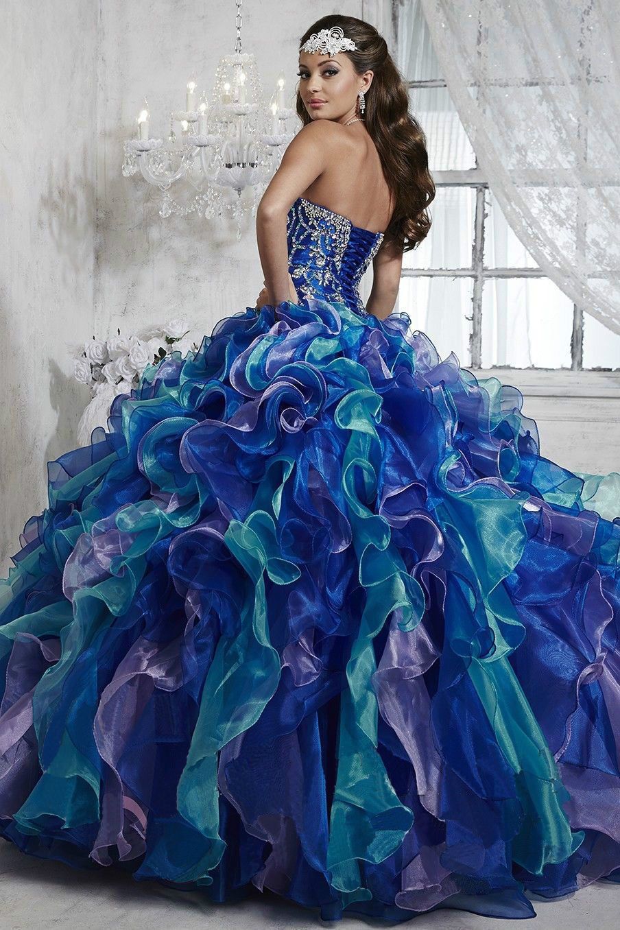 Quinceanera Collection - 26788 Fully Beaded Sweetheart Ruffle Ballgown Special Occasion Dress