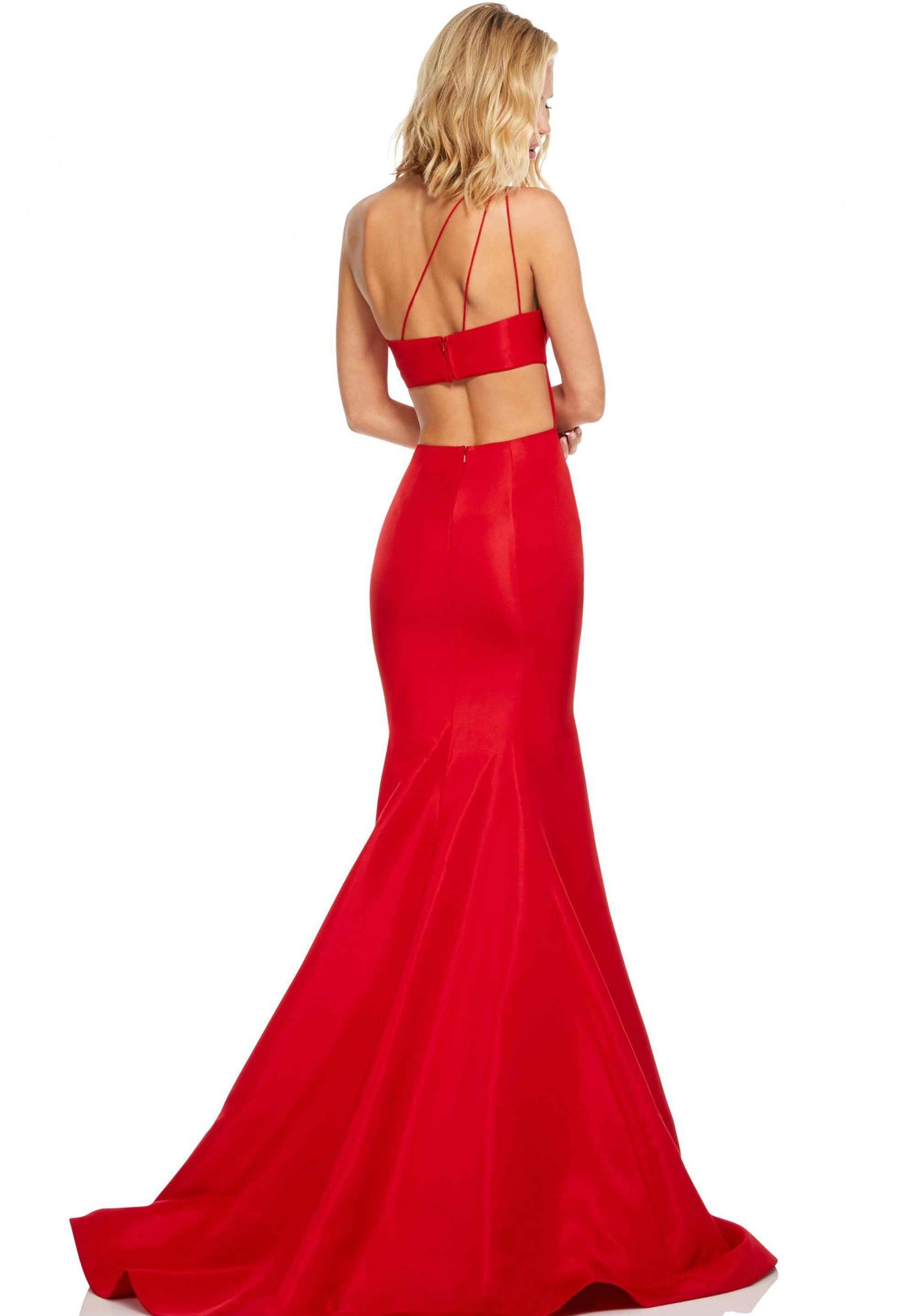 Sherri Hill - 52752SC Asymmetric Bodice High Slit Mermaid Gown