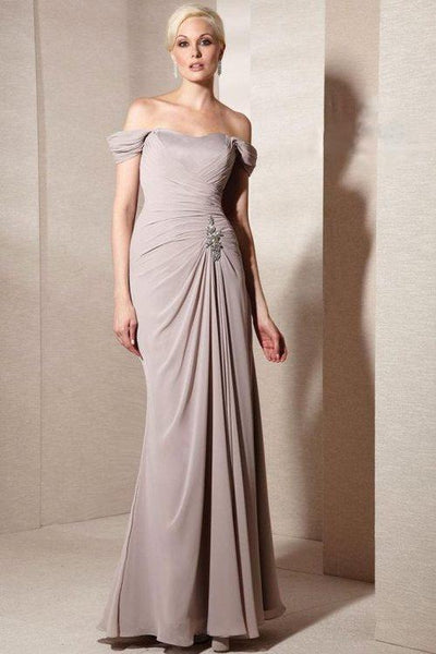 Alyce Paris - 29300SC Ruched Off Shoulder Chiffon Gown