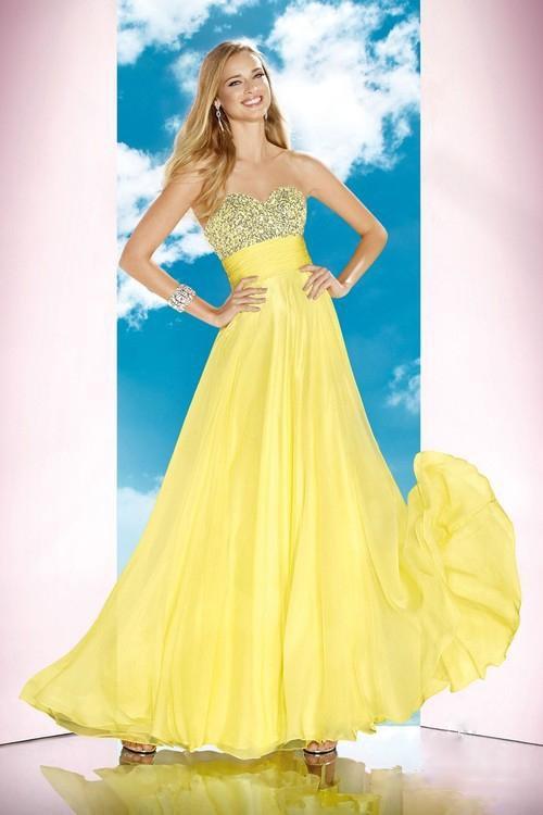 Alyce Paris B'Dazzle - 35588 Dress in Citrus-Yellow