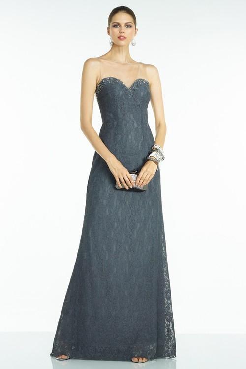 Alyce Paris B'Dazzle 35791 - Illusion Laced Long Fit Dress