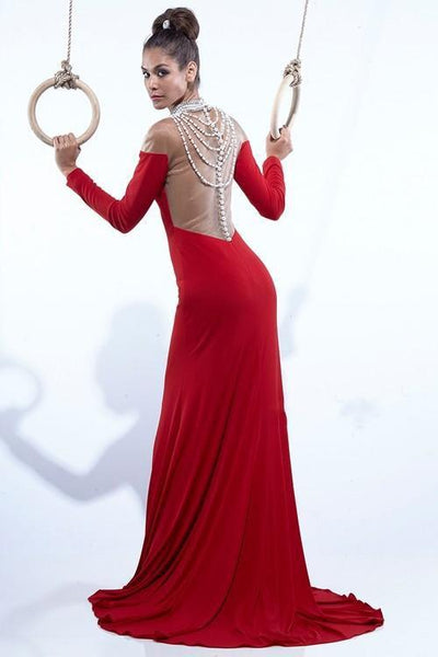Alyce Paris - Claudine - Beaded Sheer Neck Mermaid Gown 2411SCSC