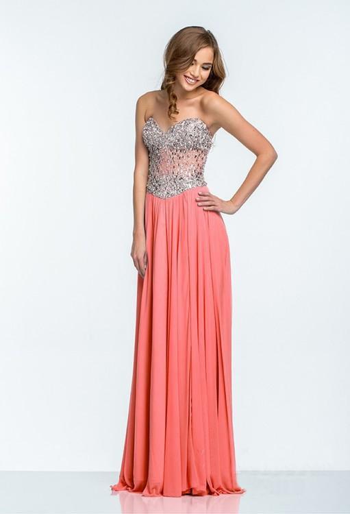 Terani Couture - Sequined Strapless Sweetheart Gown 151P0036ASC