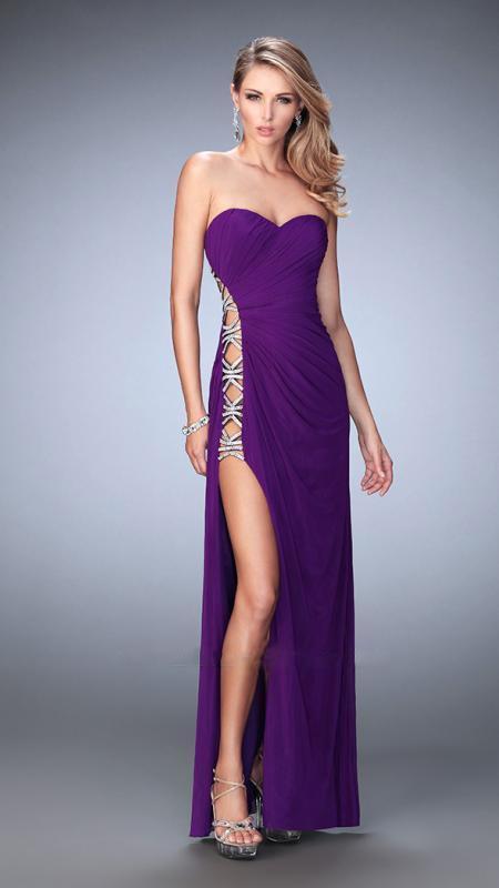 La Femme - 22125 Prom Dress in Purple