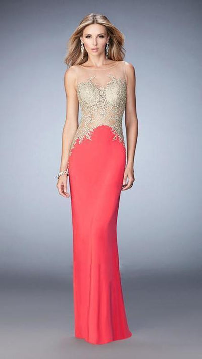 La Femme - 21558 Prom Dress in Orange