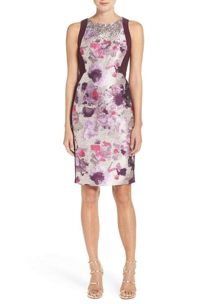 Adrianna Papell - 41929390 Floral Paneled Sheath Dress Special Occasion Dress