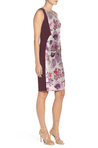 Adrianna Papell - 41929390 Floral Paneled Sheath Dress Special Occasion Dress