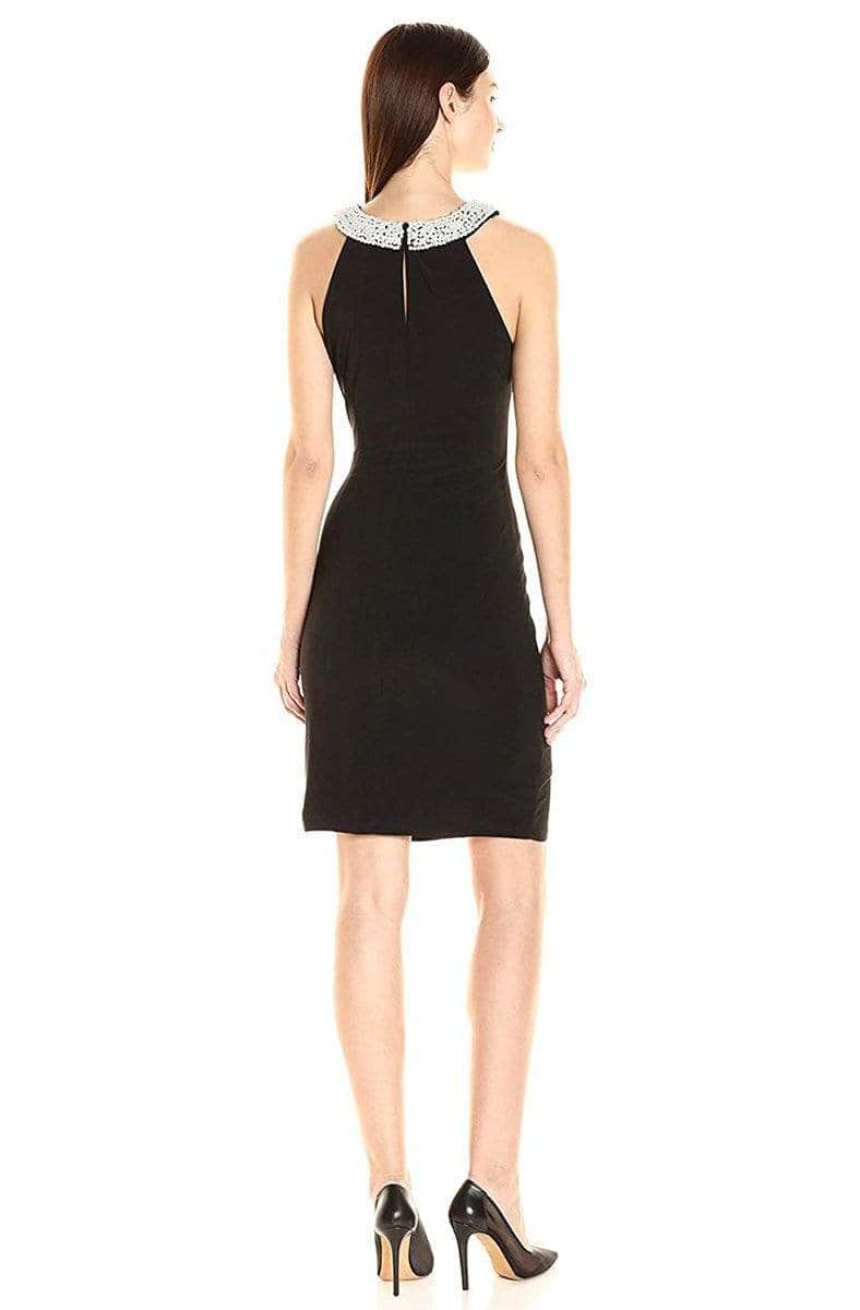 Adrianna Papell - AP1D100522 Sleeveless Halter Neck Short Dress - 1 pc Black In Size 12 Available CCSALE 12 / Black