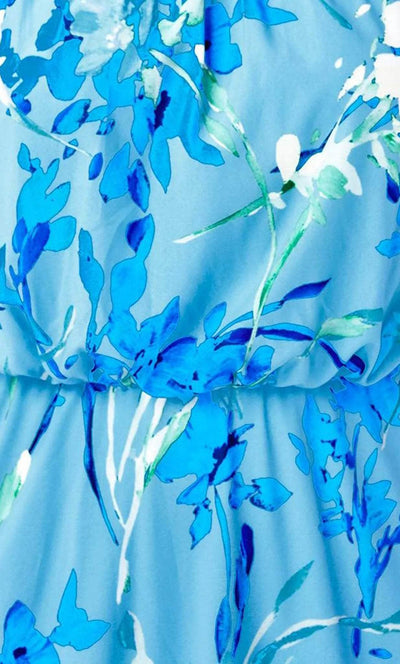 Adrianna Papell AP1D104758 - Tea Length Floral Halter Dress Semi Formal