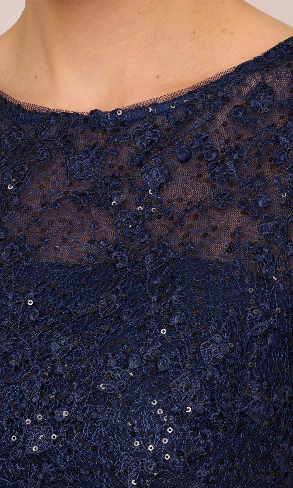 Adrianna Papell AP1D104957 - Knee Length Lace Blouson Dress Cocktail Dresses