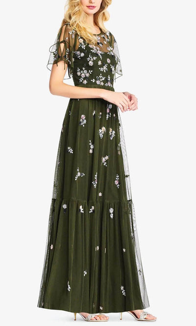 Adrianna Papell AP1E202943 - Floral Embroidered Full Length Dress Mother of the Bride Dresses