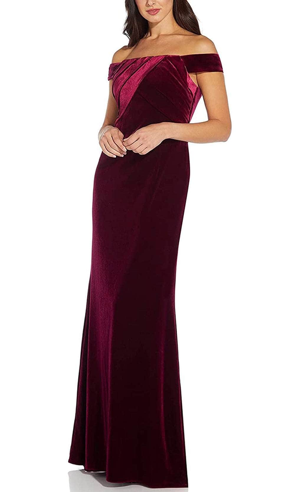 Adrianna Papell AP1E206226 - Velvet Sheath Evening Gown Prom Dresses
