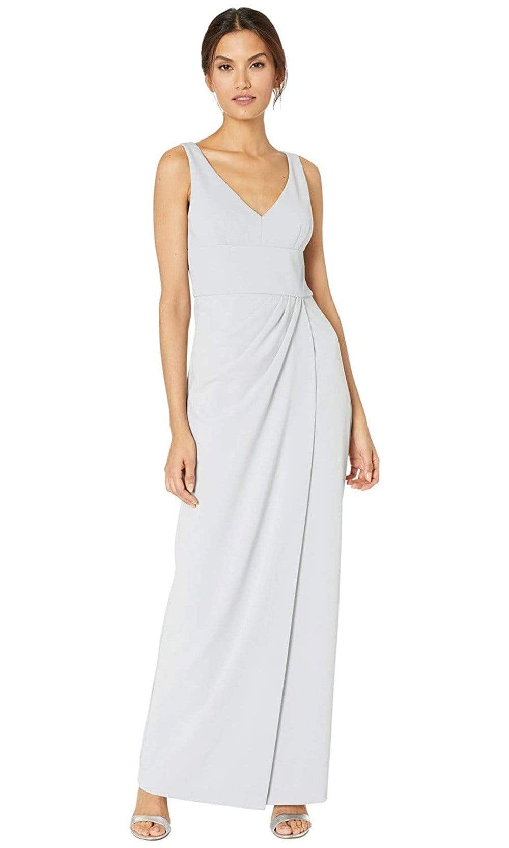 Adrianna Papell - AP1E206762 Sleeveless V-Neck Column Long Crepe Dress Evening Dresses