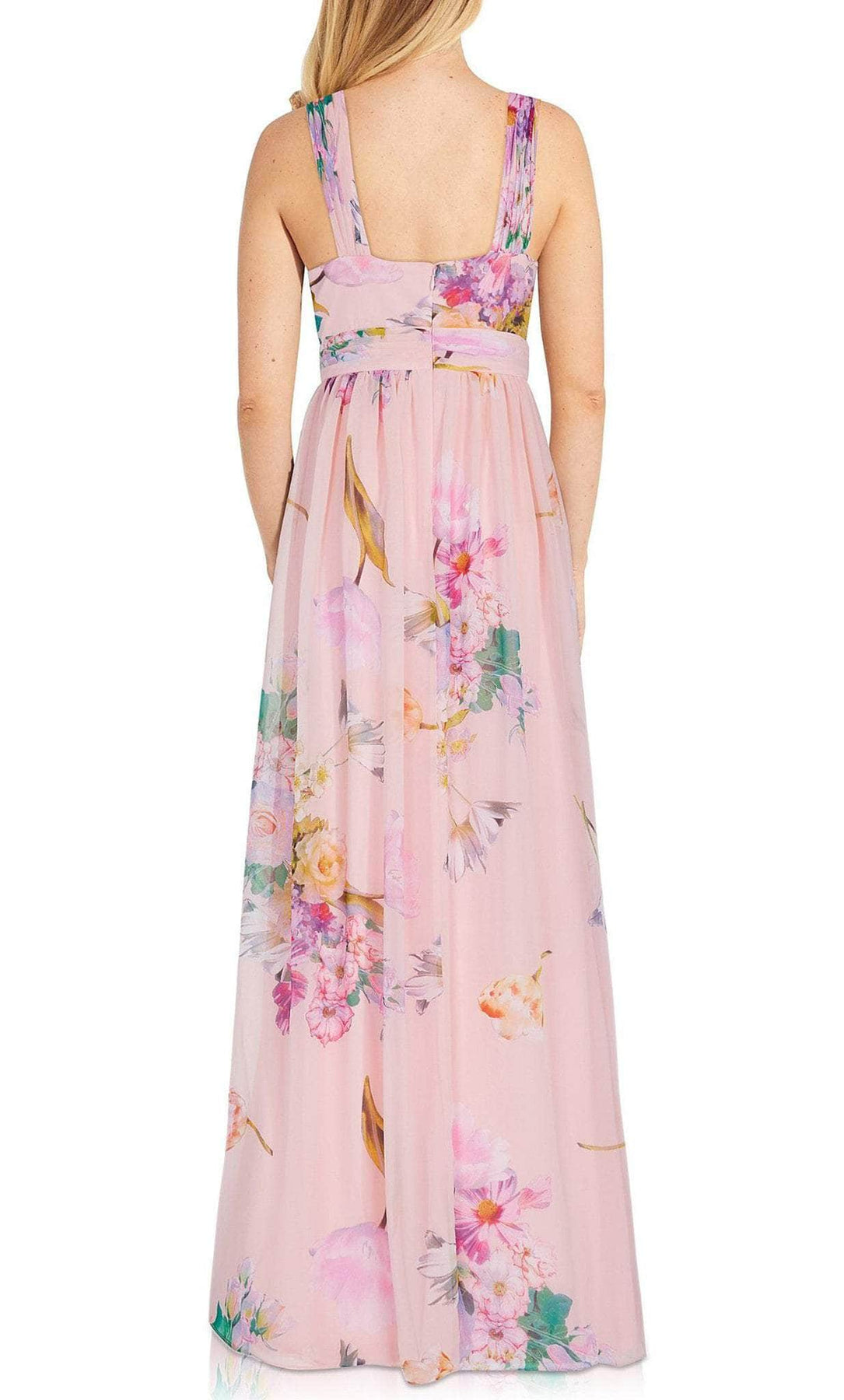 Adrianna Papell AP1E207803 - Long Chiffon A-Line Dress - Sleeveless, Crisscross Neckline, Floral, Printed, Floral, Full Length, Mid Back, Back Zipper ADASA Adrianna Papell AP1E207803 - Long Chiffon A-Line Dress - Sleeveless, Crisscross Neckline, Floral, Printed, Floral, Full Length, Mid Back, Back Zipper ADASA