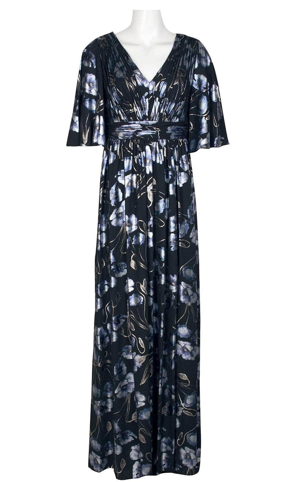 Adrianna Papell AP1E208812 - Metallic Floral Print Dress Special Occasion Dress