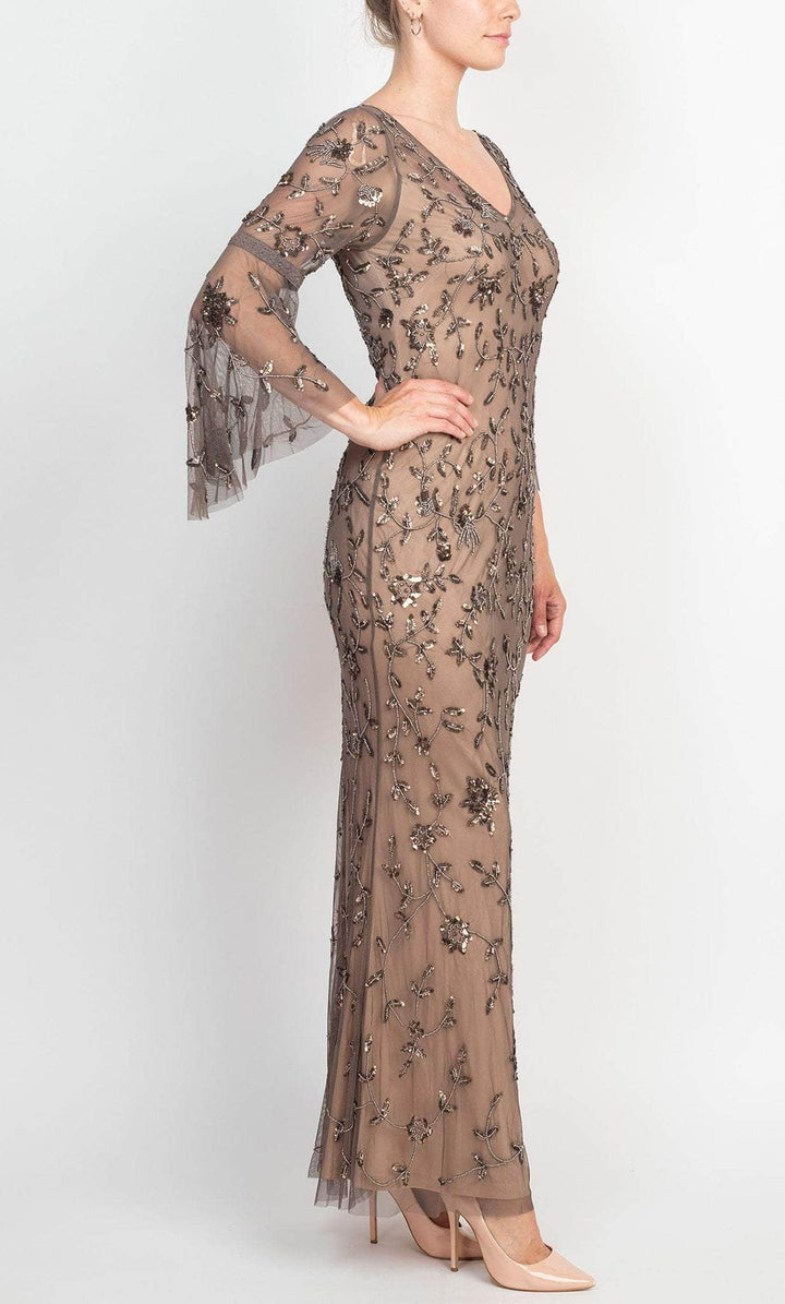 Adrianna Papell AP1E209140 - Long Mesh Sheath Dress