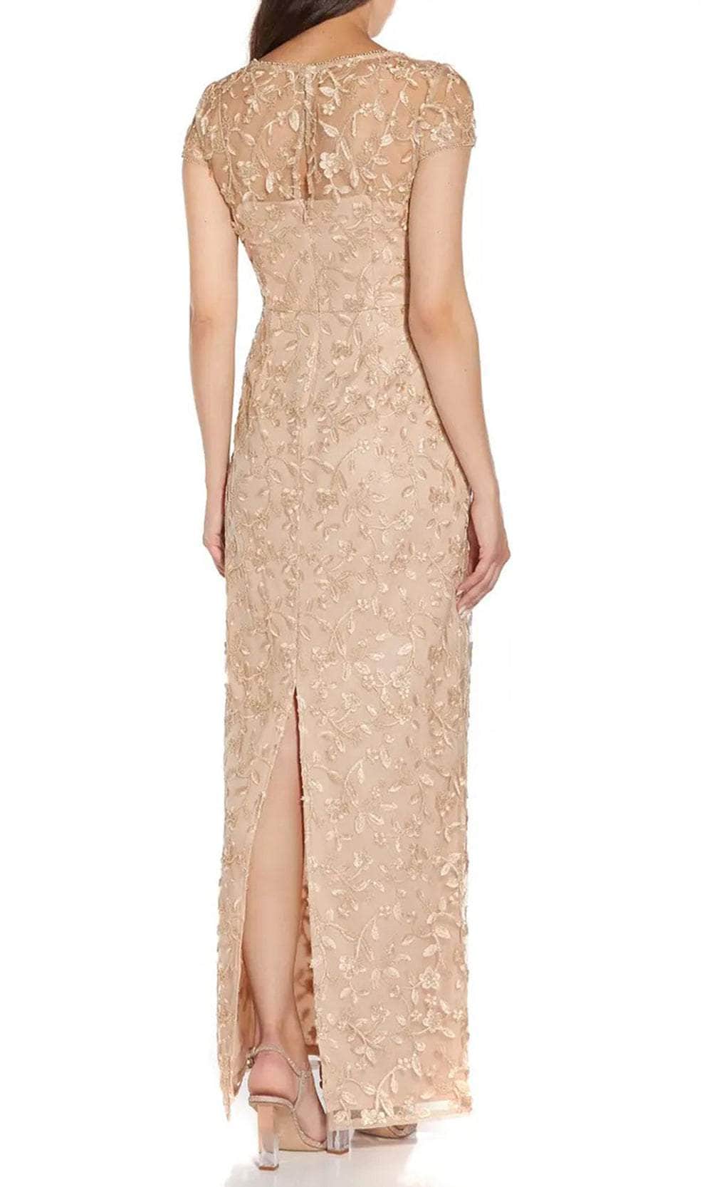 Adrianna Papell AP1E209204 - V-Neck Floral Evening Gown Mother Of The Bride Dresses