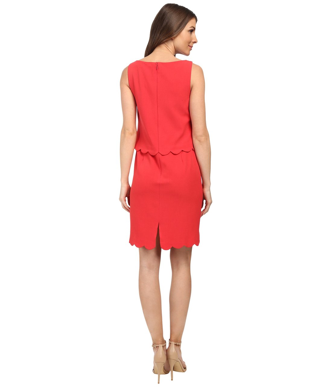 Adrianna Papell - Popover Sleeveless Sheath Dress 12242070 in Red