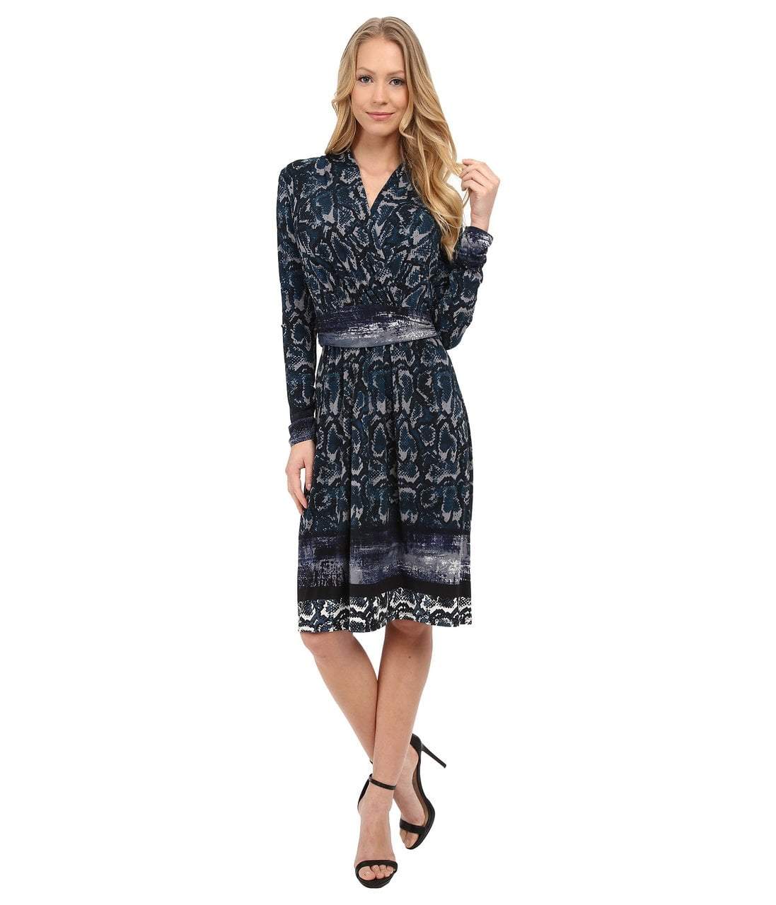 Adrianna Papell - Printed V-Neck Dress 15246570 in Print