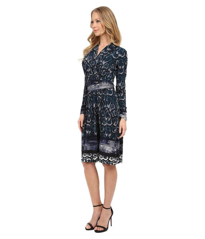 Adrianna Papell - Printed V-Neck Dress 15246570 in Print