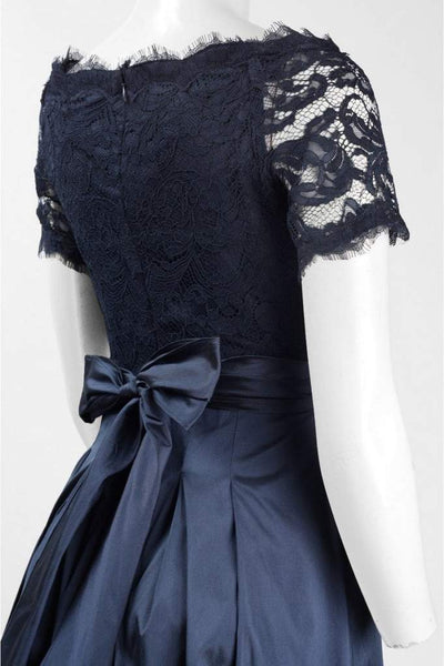 Adrianna Papell - Off-Shoulder Taffeta A-line Gown AP1E201965 - 1 pc Navy In Size 16 Available CCSALE 16 / Navy