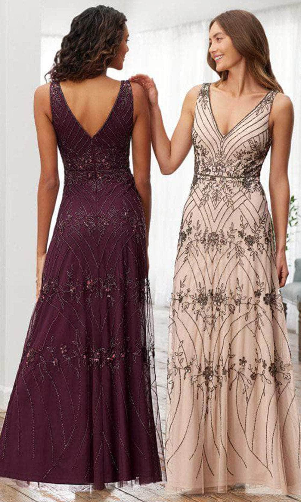 Adrianna Papell Platinum 40368 - Sleeveless V-neck Evening Dress Evening Dresses