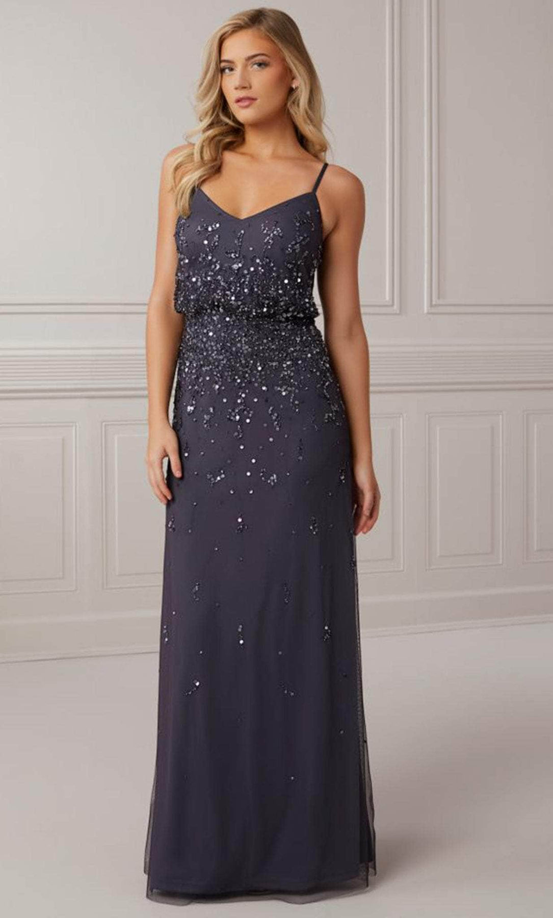 Adrianna Papell Platinum 40407 - Sleeveless V Neck Dress Adrianna Papell Platinum 40407 - Sleeveless V Neck Dress