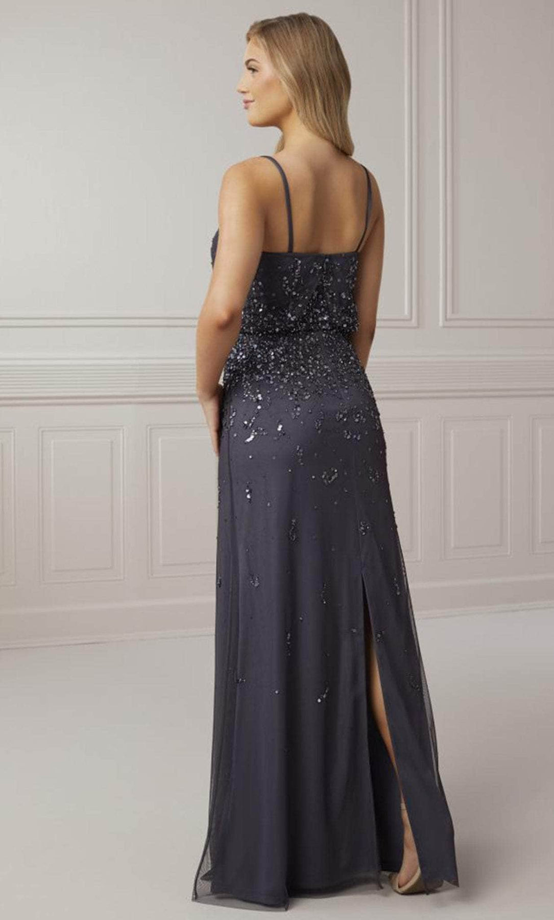 adrianna papell sleeveless sequin dress Adrianna Papell Floral Sequin Beaded Mesh One Shoulder Sleeveless Mermaid Gown at CoolSprings Galleria in Franklin, TN